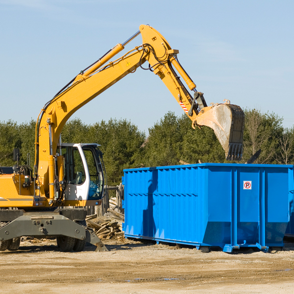 what size residential dumpster rentals are available in Frankfort OH